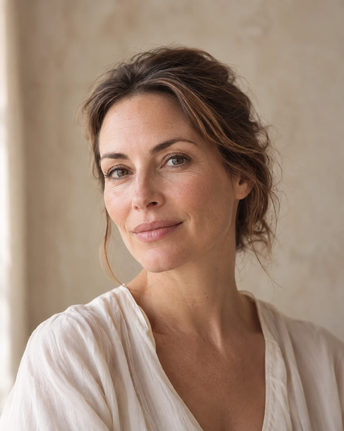 Portrait d’une femme avec une expression naturelle